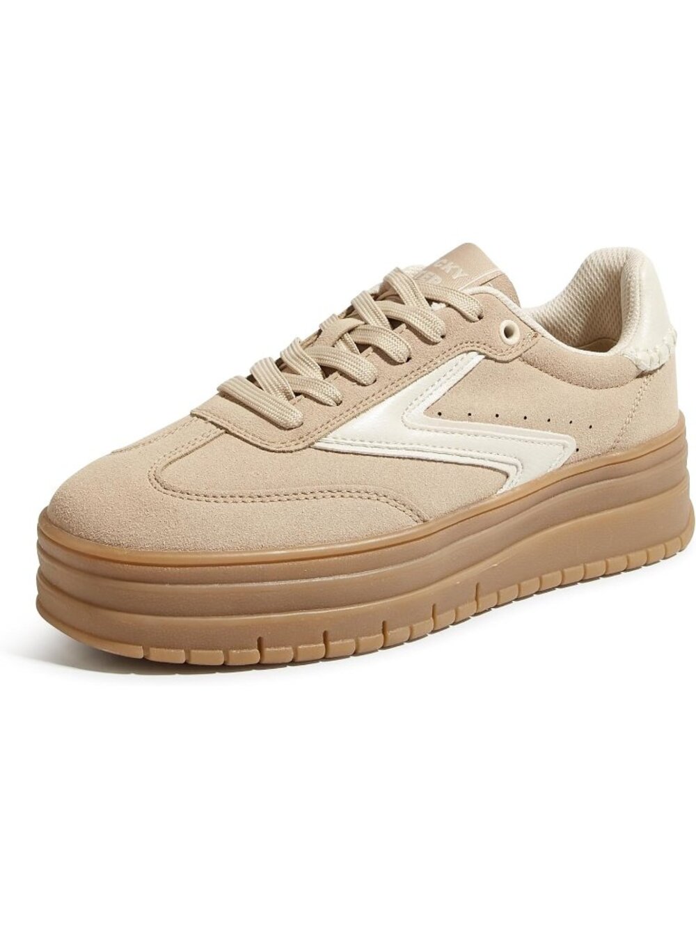 🆕Women's Khaki Platform Sneakers Gum Thick Sole Tennis Walking Shoes
